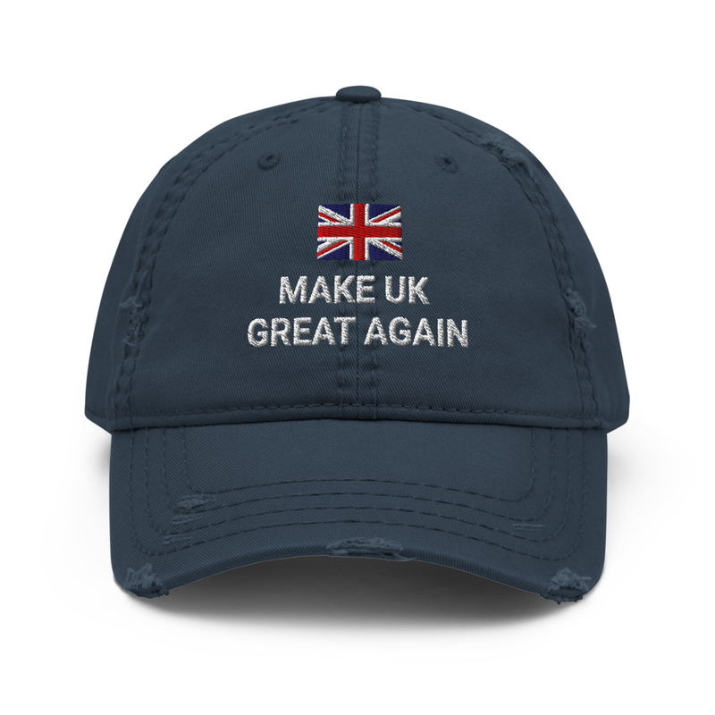 MUKGA Embroidered Distressed Hat