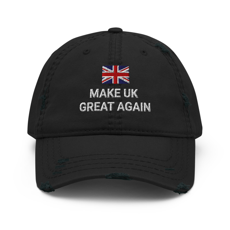 MUKGA Embroidered Distressed Hat